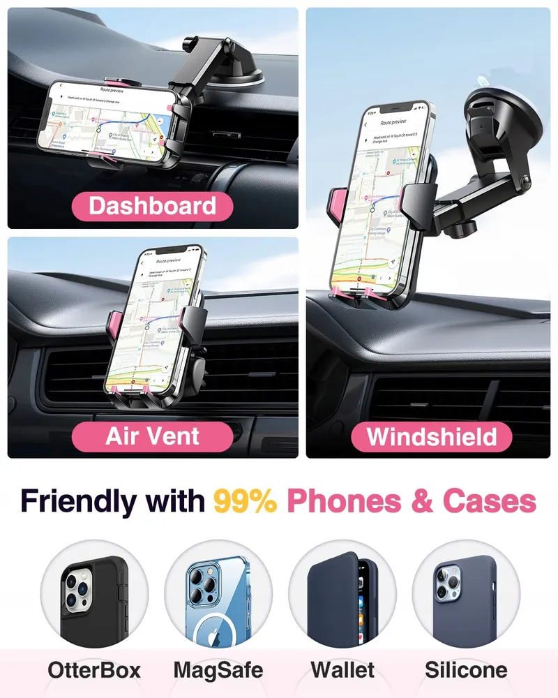 VANMASS Universele Autohouder Telefoon Ventilatie Zuignap — foto 4