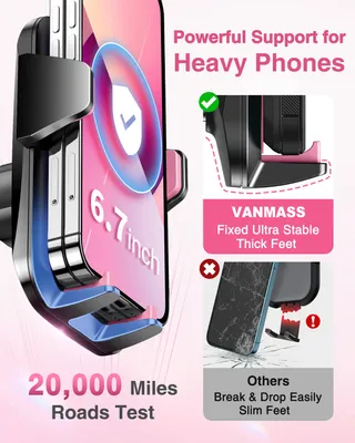 VANMASS Universele Autohouder Telefoon Ventilatie Zuignap — miniatuur 5
