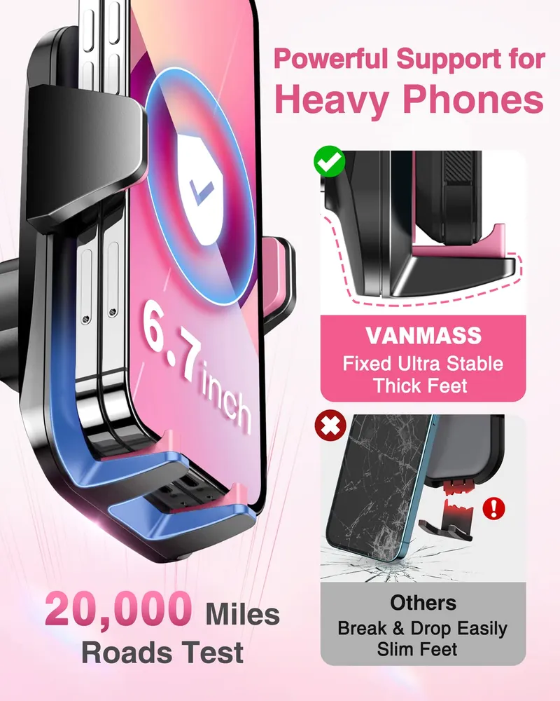 VANMASS Universele Autohouder Telefoon Ventilatie Zuignap — foto 5
