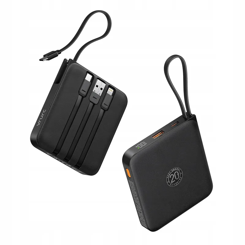 VRURC Powerbank 10000mAh USB C Snelladen Voor iPhone Samsung — foto 1