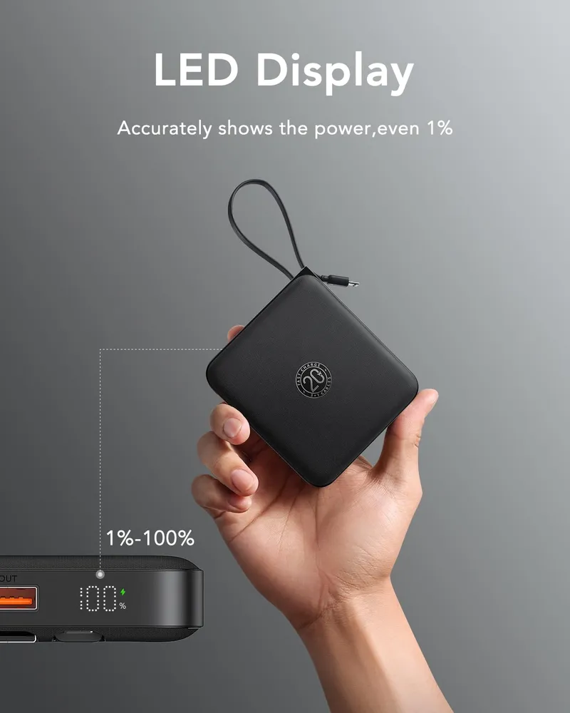 VRURC Powerbank 10000mAh USB C Snelladen Voor iPhone Samsung — foto 8