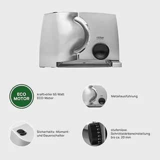 RITTER Compact 1 Elektrische Allessnijder Broodsnijmachine Metaal — miniatuur 3