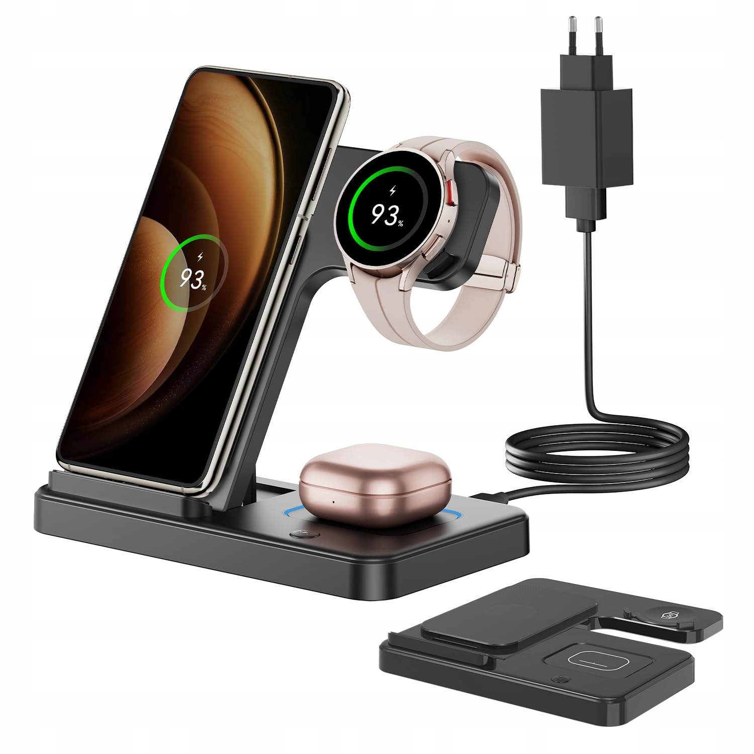 GEEKERA 3-in-1 Inductieve Oplader Samsung S25 S24 S23 S22 Watch Buds