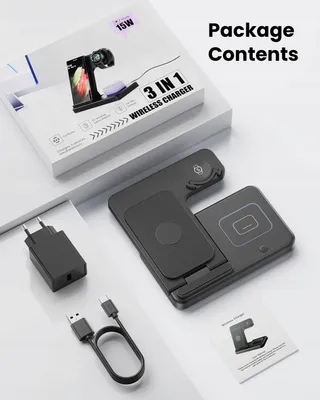 GEEKERA 3-in-1 Inductieve Oplader Samsung S25 S24 S23 S22 Watch Buds — miniatuur 6
