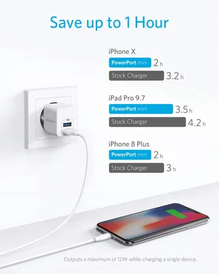 ANKER PowerPort Mini Dual USB Lader 2 Stuks 2,5A iPhone iPad Galaxy — miniatuur 3