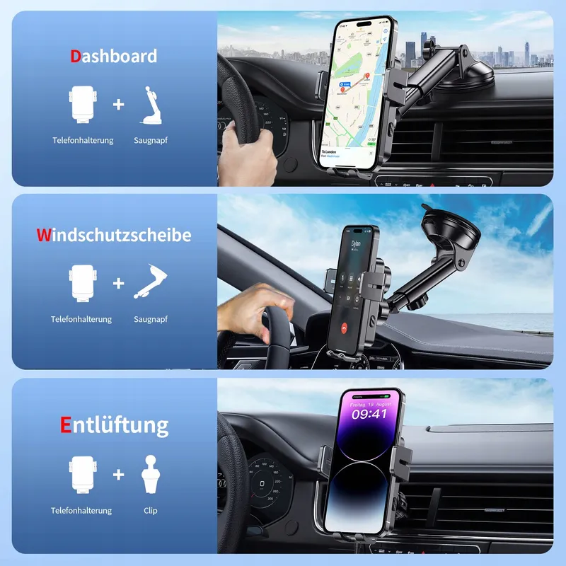 MOKPR Autohouder met Oplader 15W voor iPhone Android — foto 3