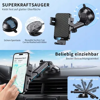 MOKPR Autohouder met Oplader 15W voor iPhone Android — miniatuur 5