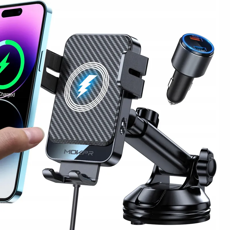 MOKPR Autohouder met Oplader 15W voor iPhone Android — foto 1