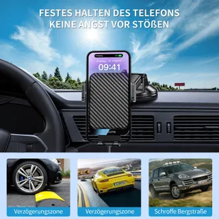 MOKPR Autohouder met Oplader 15W voor iPhone Android — miniatuur 2