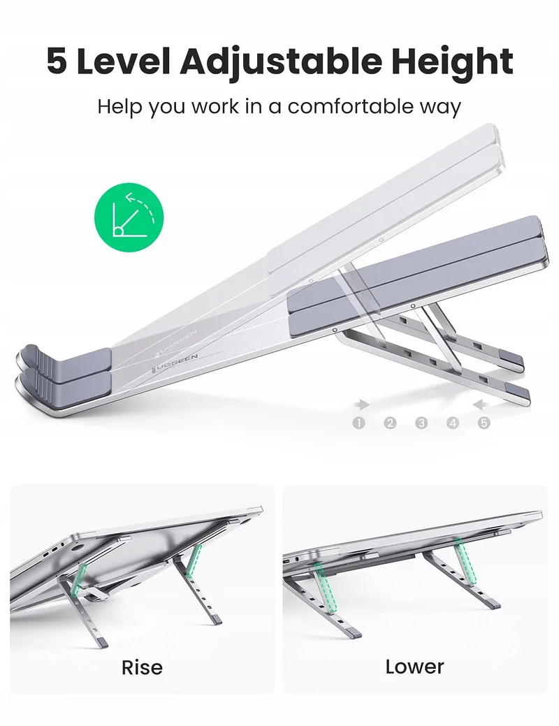 UGREEN Aluminium Laptopstandaard Verstelbaar Ergonomisch 17.3 Inch — foto 5