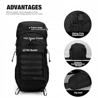 MARDINGTOP Tactische Rugzak 50L Trekking Outdoor Toerisme — miniatuur 3