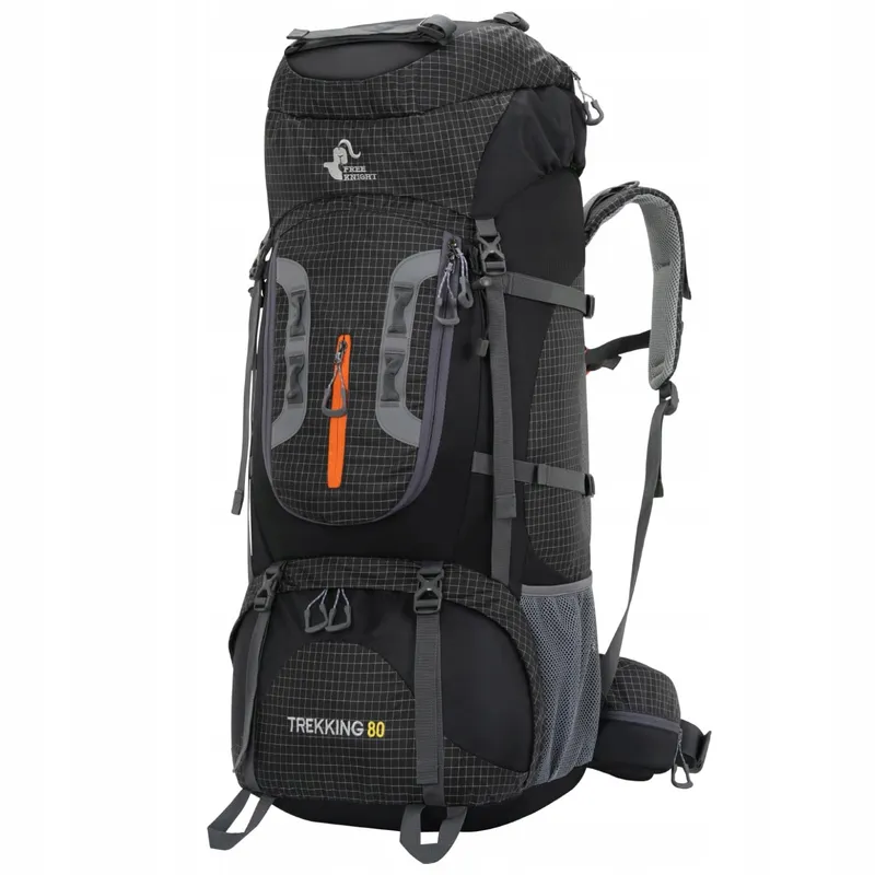 BSEASH Wandelrugzak 80L Waterdicht Regenhoes Zwart — foto 1
