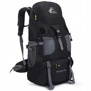 BSEASH Wandelrugzak 50L Licht Waterbestendig Outdoor Zwart — miniatuur 1