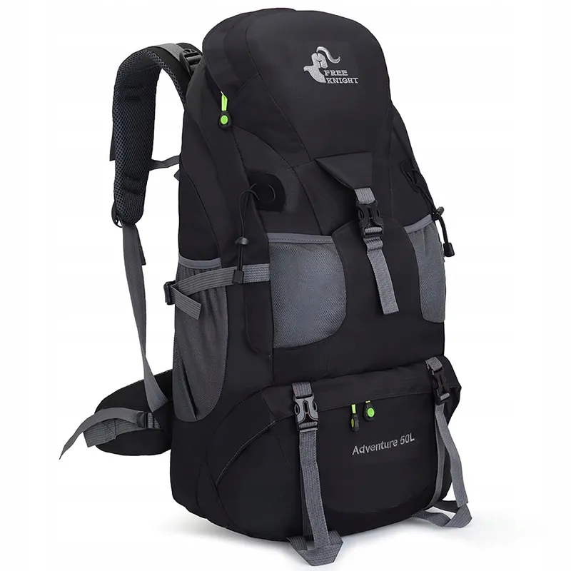 BSEASH Wandelrugzak 50L Licht Waterbestendig Outdoor Zwart — foto 1