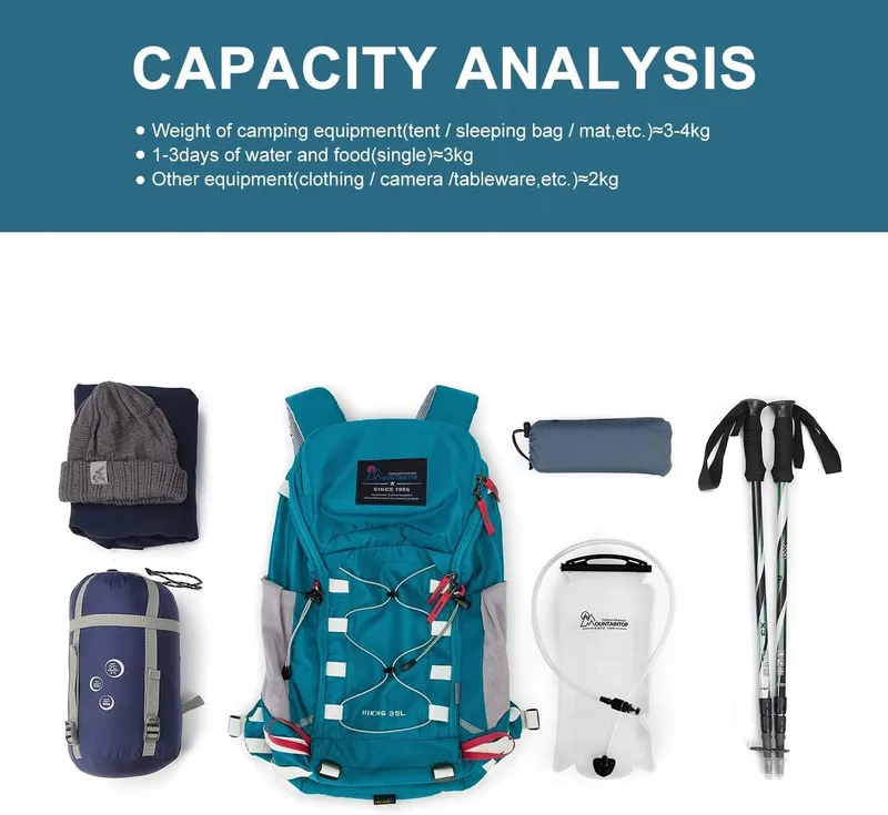 MOUNTAINTOP Wandelrugzak 35L Licht Heren Dames Outdoor — foto 9