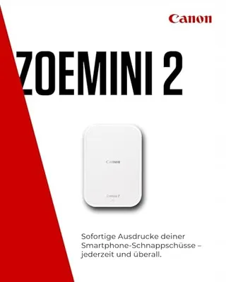 CANON Zoemini 2 Mobiele Fotoprinter Set ZINK 20 Papier 10 Stickers — miniatuur 2