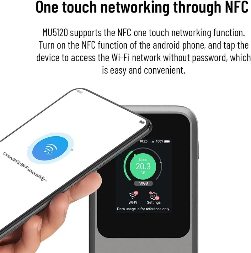 ZTE MU5120 5G WiFi Hotspot 10000mAh NFC 64 Apparaten — foto 6