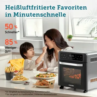 COSORI Heteluchtfriteuse 12L 11 Functies Drogen Bakken Venster XXL — miniatuur 2