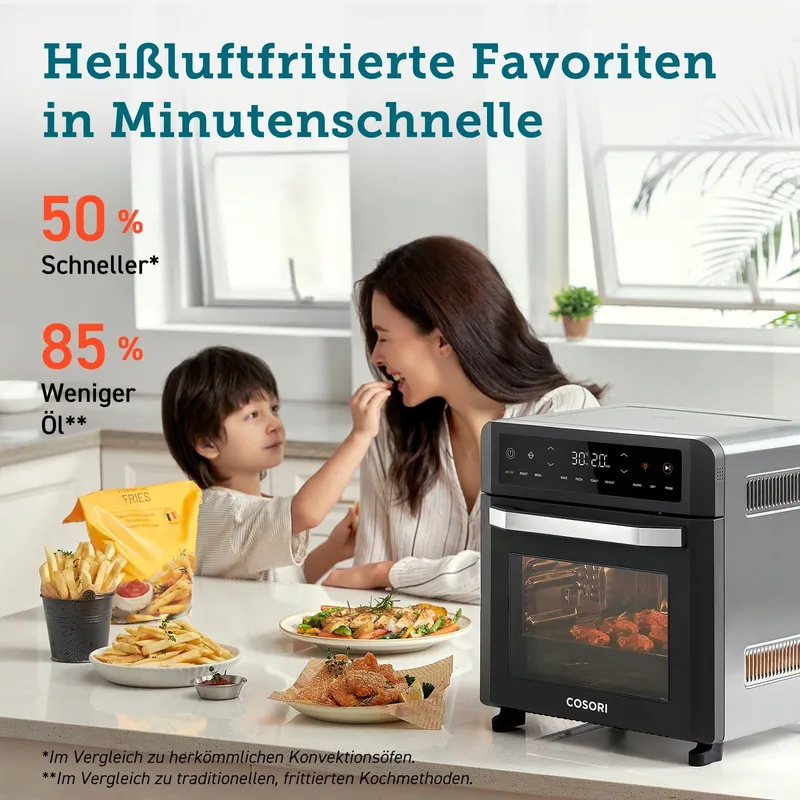 COSORI Heteluchtfriteuse 12L 11 Functies Drogen Bakken Venster XXL — foto 2