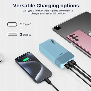 JUOVI Power Bank 20000mAh 35W QC3.0 PD3.0 Blauw — miniatuur 5