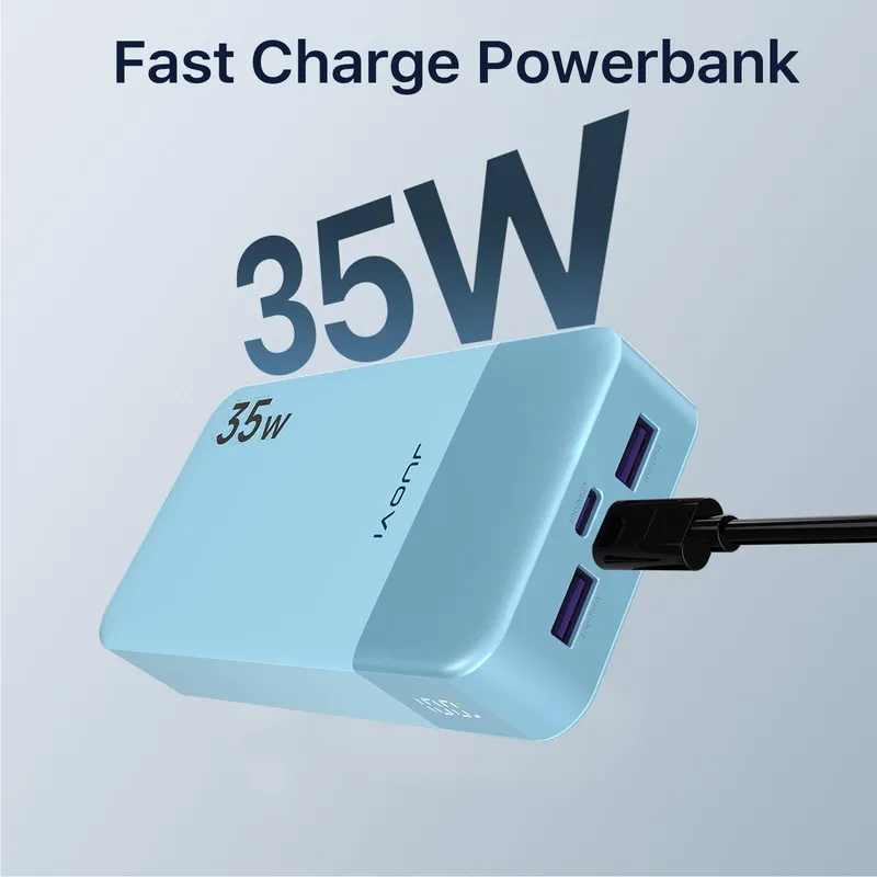 JUOVI Power Bank 20000mAh 35W QC3.0 PD3.0 Blauw — foto 2