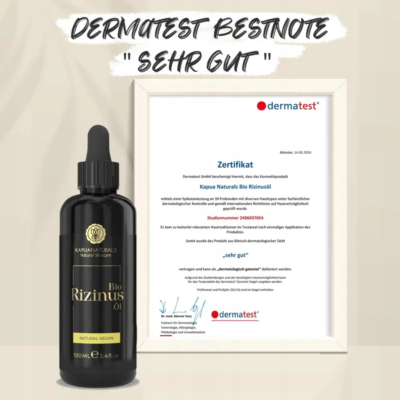 BIO RIZINUSÖL Ricinusolie 100ml Natuurlijk Haar Wimpers Wenkbrauwen Baard — foto 2