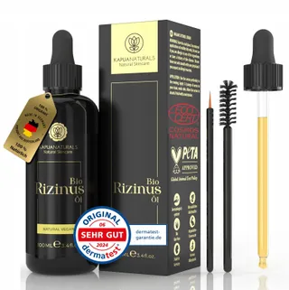 BIO RIZINUSÖL Ricinusolie 100ml Natuurlijk Haar Wimpers Wenkbrauwen Baard — miniatuur 1