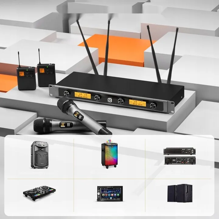 TONOR UHF Draadloze Microfoonset 4-Kanaals Voor Zingen Karaoke — foto 14