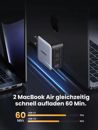 UGREEN Nexode 100W USB C GaN Lader 4 Poorten PD MacBook iPhone iPad — miniatuur 4