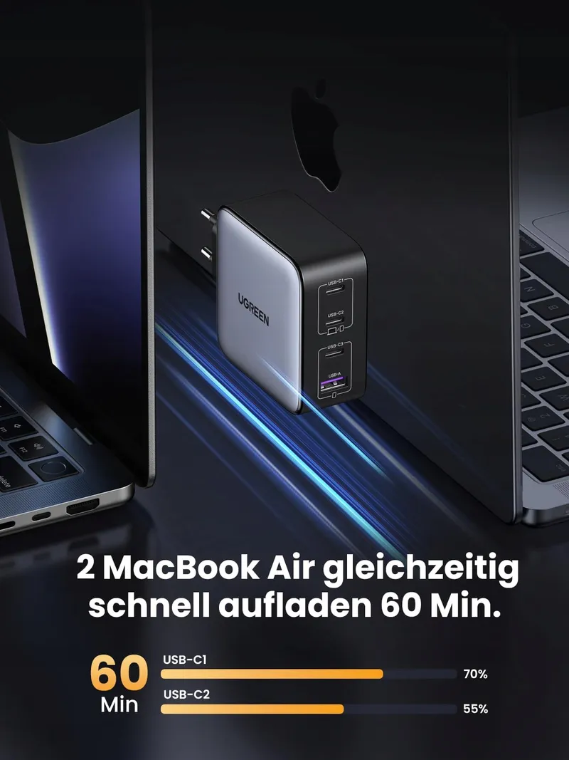 UGREEN Nexode 100W USB C GaN Lader 4 Poorten PD MacBook iPhone iPad — foto 4