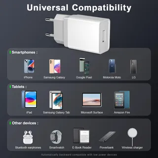 ALOYANI USB Oplader 12W 3 Stuks 2,4A 5V iPhone — miniatuur 5