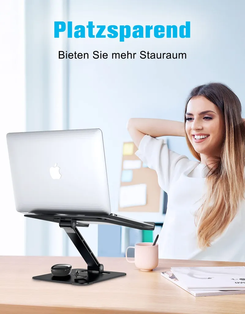 BABACOM Opvouwbare Laptopstandaard Verstelbaar Aluminium 10-16 Inch — foto 7