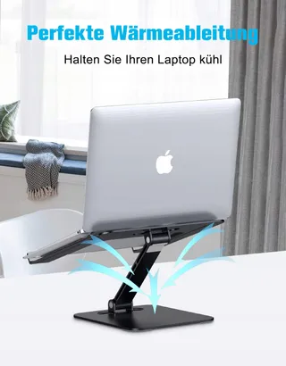 BABACOM Opvouwbare Laptopstandaard Verstelbaar Aluminium 10-16 Inch — miniatuur 3