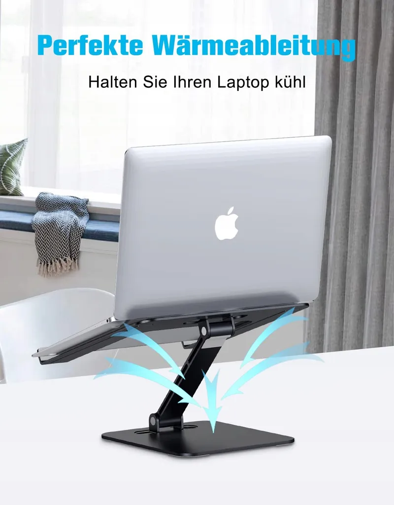 BABACOM Opvouwbare Laptopstandaard Verstelbaar Aluminium 10-16 Inch — foto 3