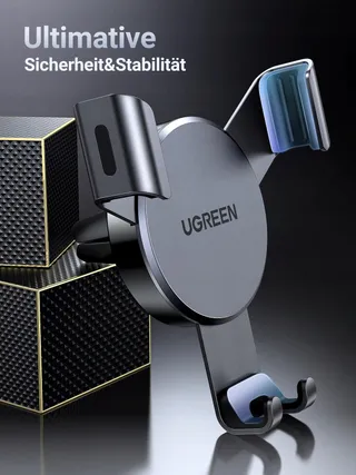 UGREEN Autohouder Voor Telefoon Op Ventilatierooster Zwart — miniatuur 7