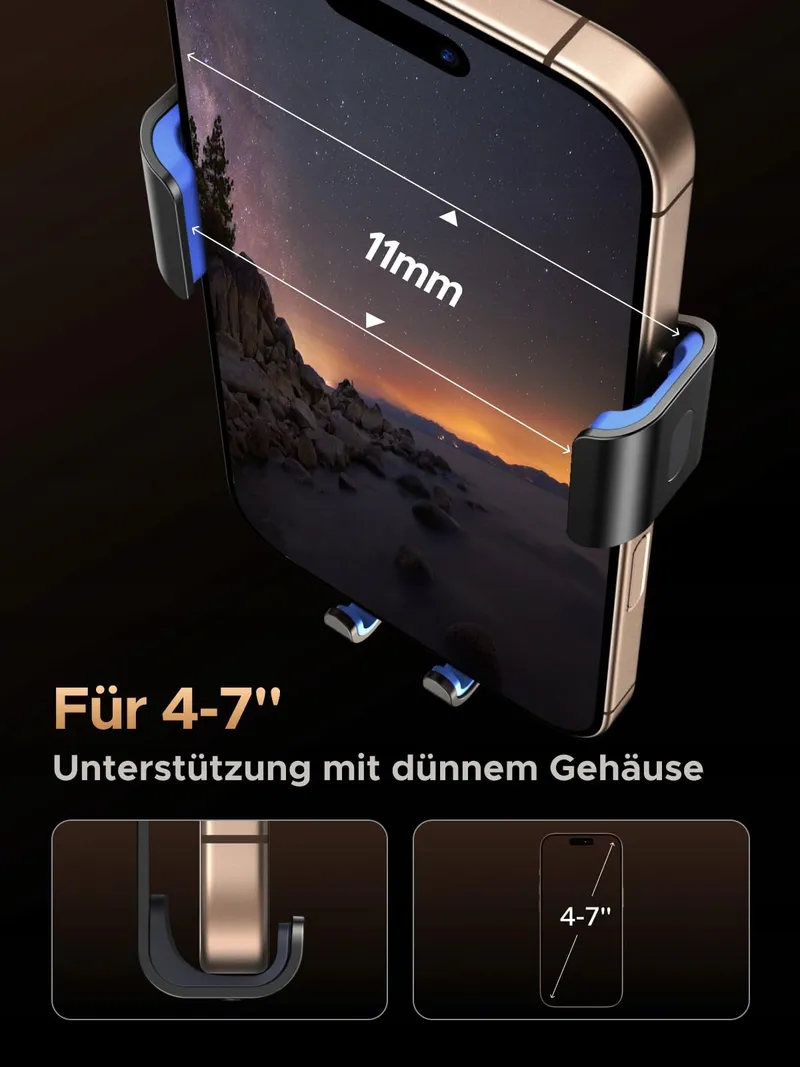UGREEN Autohouder Voor Telefoon Op Ventilatierooster Zwart — foto 6
