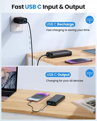 JIGA Powerbank 27000mAh 22W USB C met Zaklamp — miniatuur 3