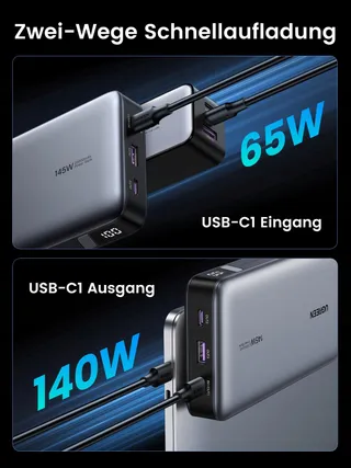 UGREEN Nexode Powerbank 145W 25000mAh 3 Poorten USB C LED Display — miniatuur 5