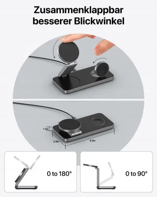 QTLIER 3-in-1 Draadloos Laadstation iPhone Apple Watch AirPods — miniatuur 3