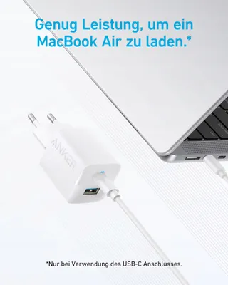 ANKER USB C Oplader 33W Compact 2 Poorten iPhone 15 14 Galaxy iPad Wit — miniatuur 4