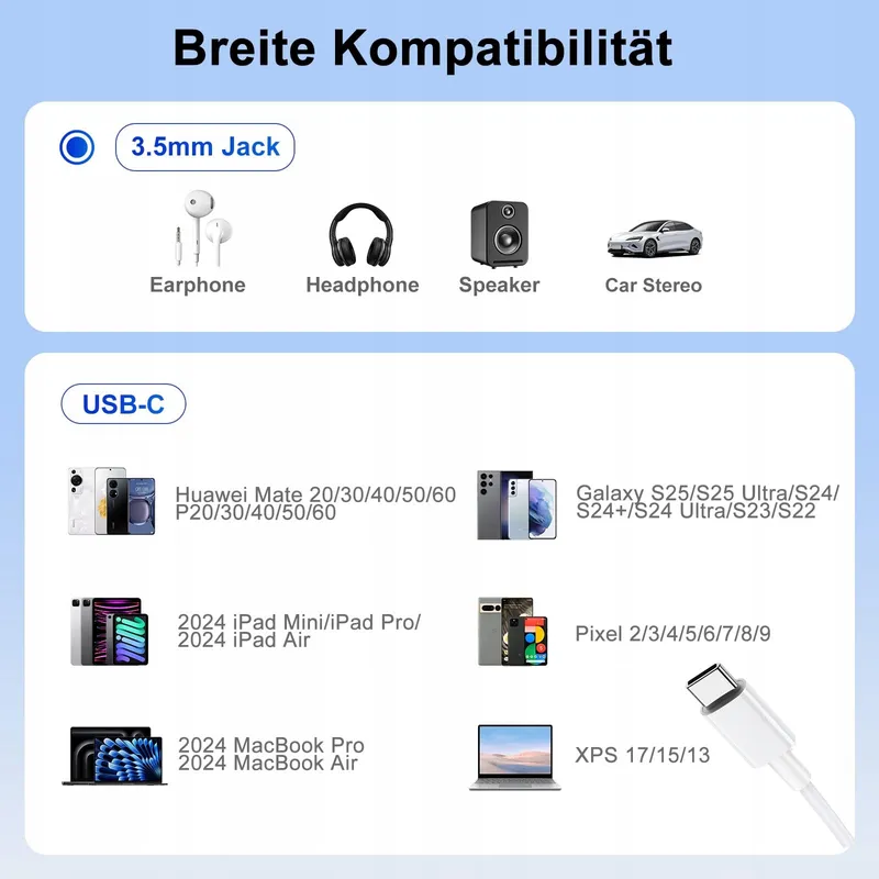 3-in-1 USB-C Adapter Naar 3.5 Jack Hoofdtelefoon Met OTG Oplader — foto 5