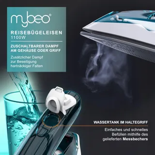 CSL Reisstrijkijzer 1100W Dual Voltage 110/230V Klein Licht — miniatuur 4