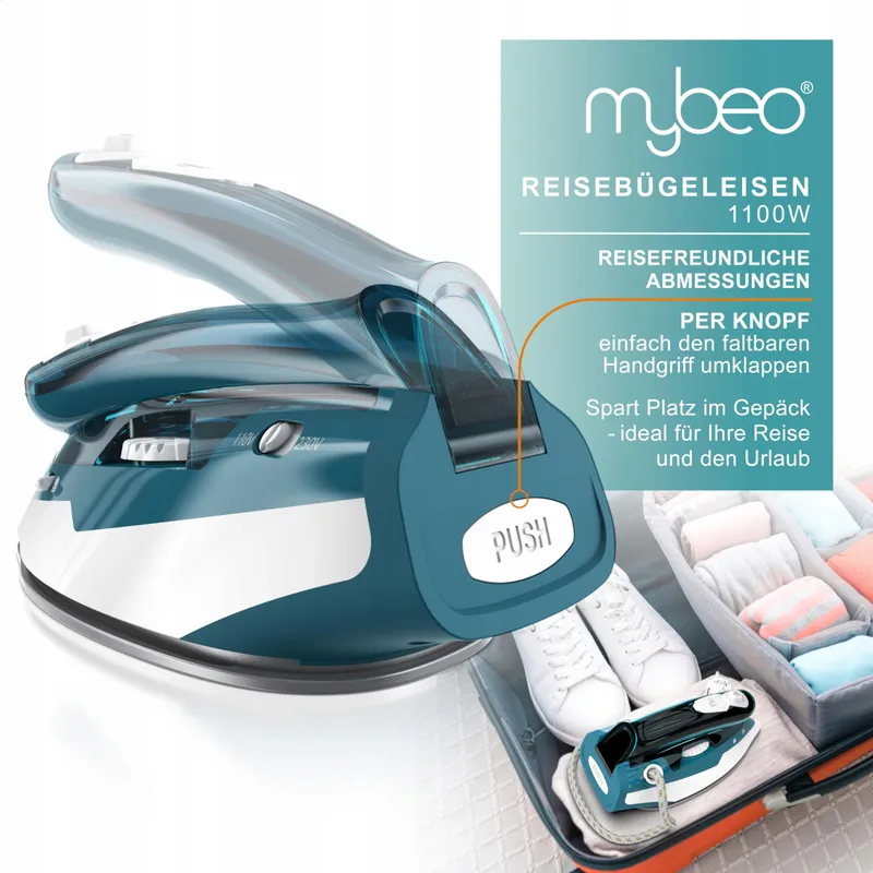 CSL Reisstrijkijzer 1100W Dual Voltage 110/230V Klein Licht — foto 5