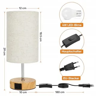 SURIIGHT Touch Nachtlampje USB A C LED met Lamp — miniatuur 5