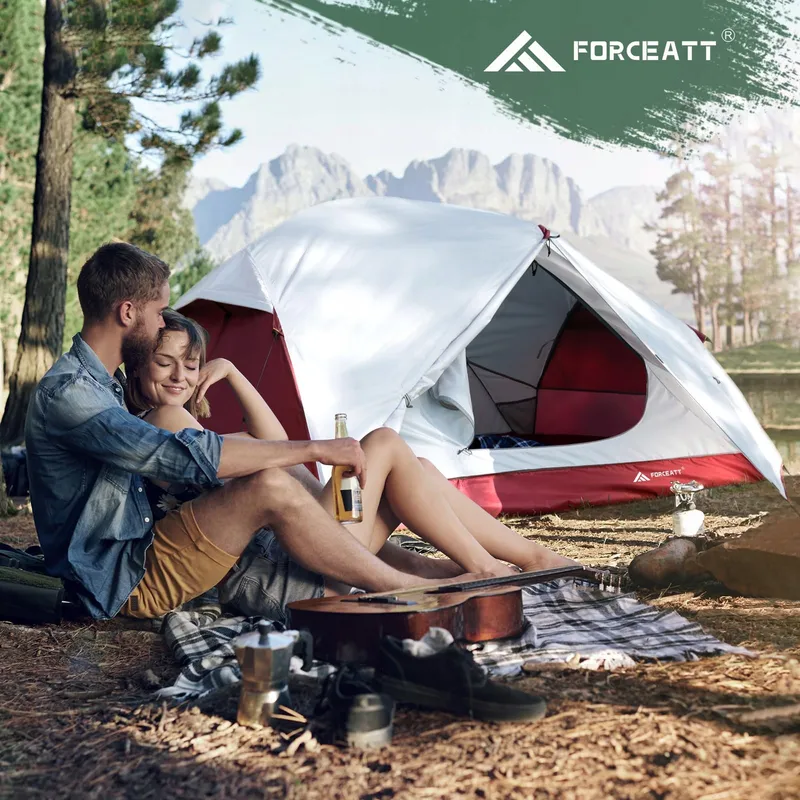 FORCEATT Camping Tent 2 Personen 2 Ingangen Waterdicht Winddicht — foto 6