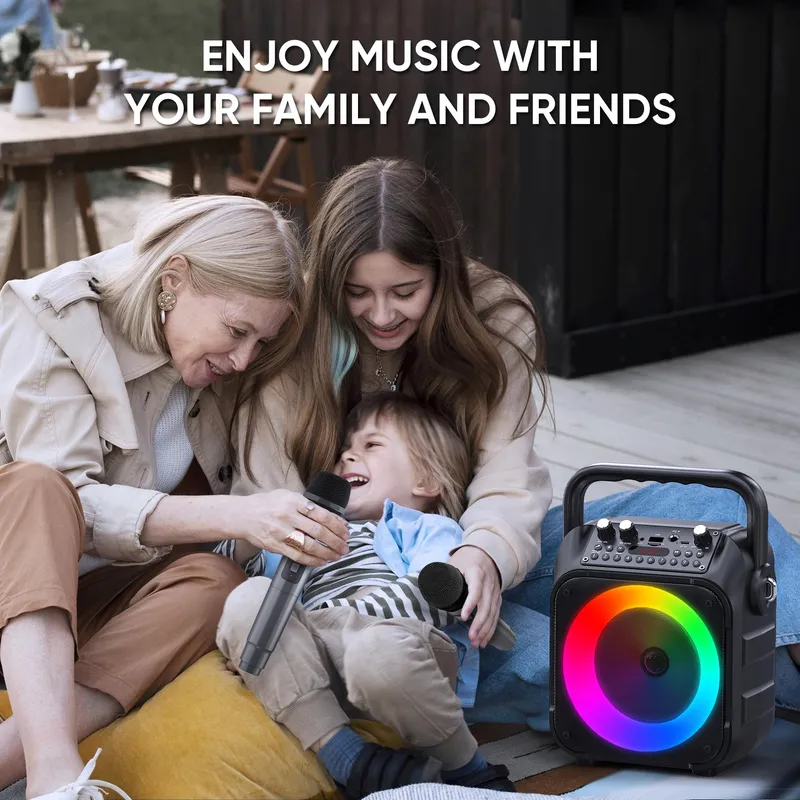 WOWSTAR Karaoke Set Bluetooth Microfoons Lichten — foto 8