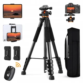 K&F CONCEPT Camerastatief 190cm DSLR Camcorder Telefoon Tablet — miniatuur 1