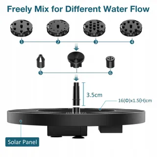 AISITIN 2 Stuks Solar Tuinfonteinen voor Vijver — miniatuur 4
