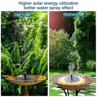 AISITIN 2 Stuks Solar Tuinfonteinen voor Vijver — miniatuur 5