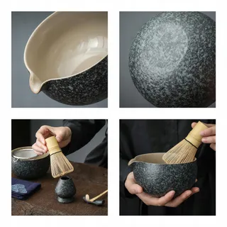 TEANAGOO Matcha Set 12-delig met Kom en Kopjes — miniatuur 4